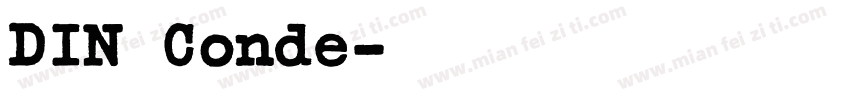 DIN Conde字体转换